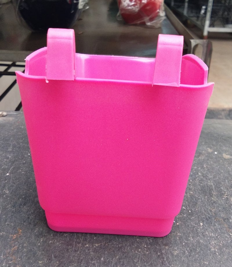 CAPPL Plastic Vertical Garden - Wall Hanging Pot (5 Inch, 12 Pots, Pink) - Image 3