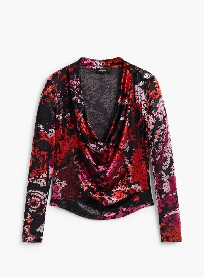 DESIGUAL Multicolour T-shirt designed by mr. christian lacroix for Women | Best Price UAE