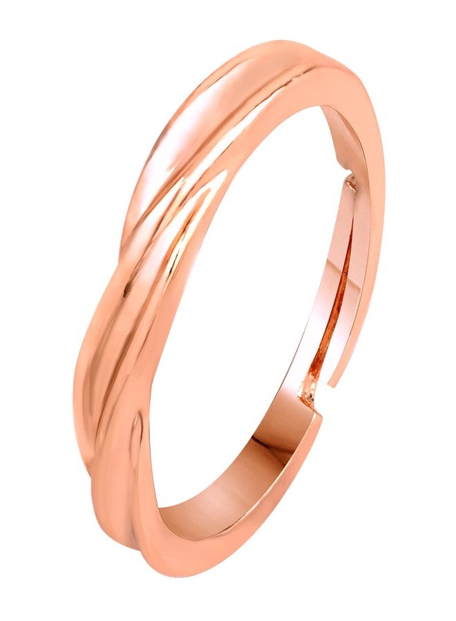 Mahi Rose Gold Plated Proposal Adjustable Finger Ring for Mens (FR1103155Z) - Image 1