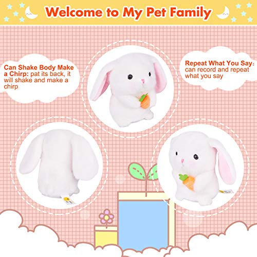 Marsjoy Easter Bunny Talking Robot 63 Interactive Plush Toy Repeats Your Words Dances and Shakes for Kids Boys Girls and Babies - Image 5