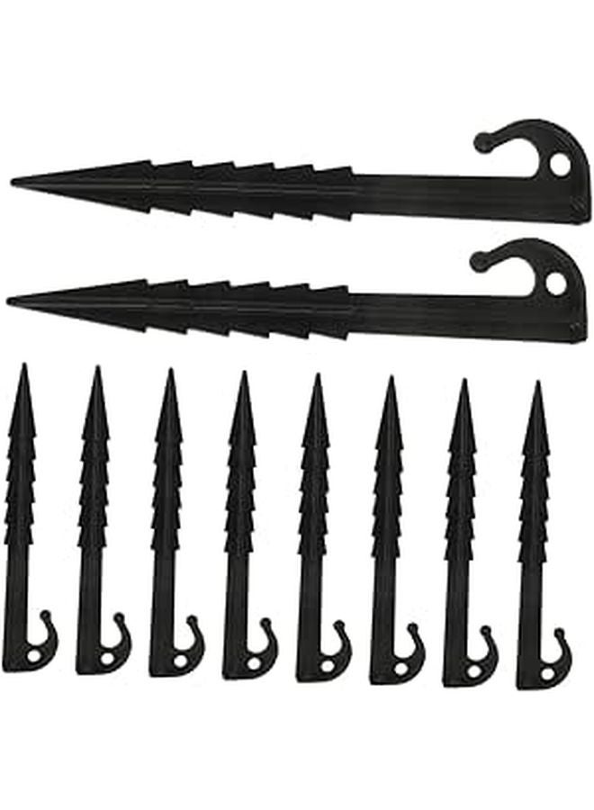 Heavy Duty Plastic Tent Pegs 20pcs for Camping Garden Outdoor Events Ground Stakes - Image 1