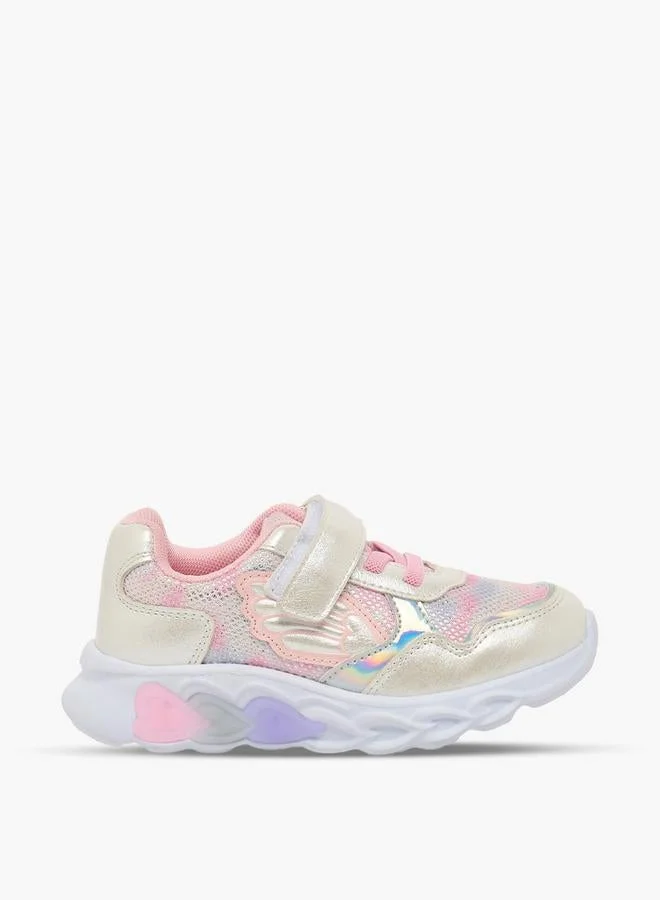 جونيورز Girls Light-Up Hook & Loop School Sneakers