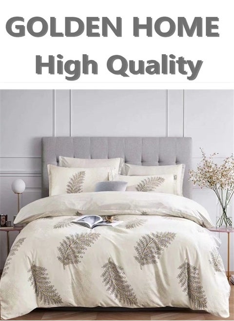 6 Piece King/Queen/Single size, striped pattern duvet cover set. set includes 1 Comforter Cover, 1 Fitted Bedsheet, 4 Pillowcases
