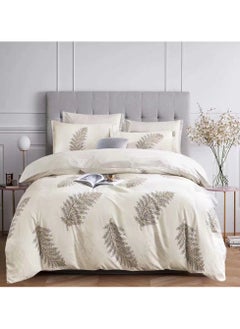 GOLDEN HOME 6 Piece King/Queen/Single size, striped pattern duvet cover set. set includes 1 Comforter Cover, 1 Fitted Bedsheet, 4 Pillowcases  - Image 2