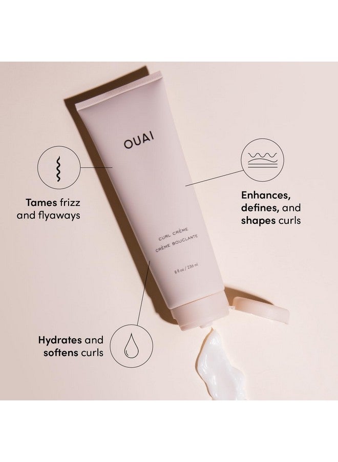 Ouai Curl Cream - Curl Defining Cream For Hydrated, Shiny Curls - Babassu And Coconut Oil, Linseed And Chia Seed Oil - Paraben, Phthalate, Sulfate And Silicone Free Curly Hair Products (8 Fl Oz) - Image 3