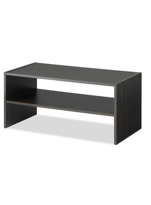 حامل خشبي كبير ذو طابقين  - لون اسود