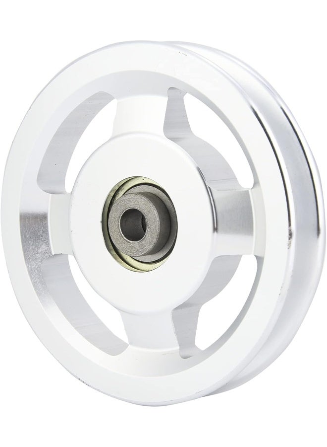 POCREATION Aluminium Alloy Exercise Wheel, Fitness Pulley Home Gym Attachments Part Strength Training Accessory for Equipment Nylon Bearing Cable System Upgraded Workout Accessories - Image 3