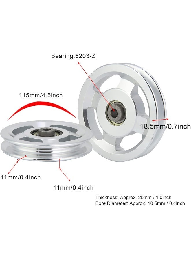 POCREATION Aluminium Alloy Exercise Wheel, Fitness Pulley Home Gym Attachments Part Strength Training Accessory for Equipment Nylon Bearing Cable System Upgraded Workout Accessories - Image 1