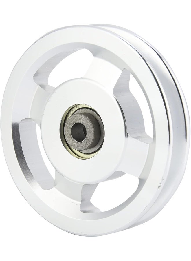 POCREATION Aluminium Alloy Exercise Wheel, Fitness Pulley Home Gym Attachments Part Strength Training Accessory for Equipment Nylon Bearing Cable System Upgraded Workout Accessories - Image 2