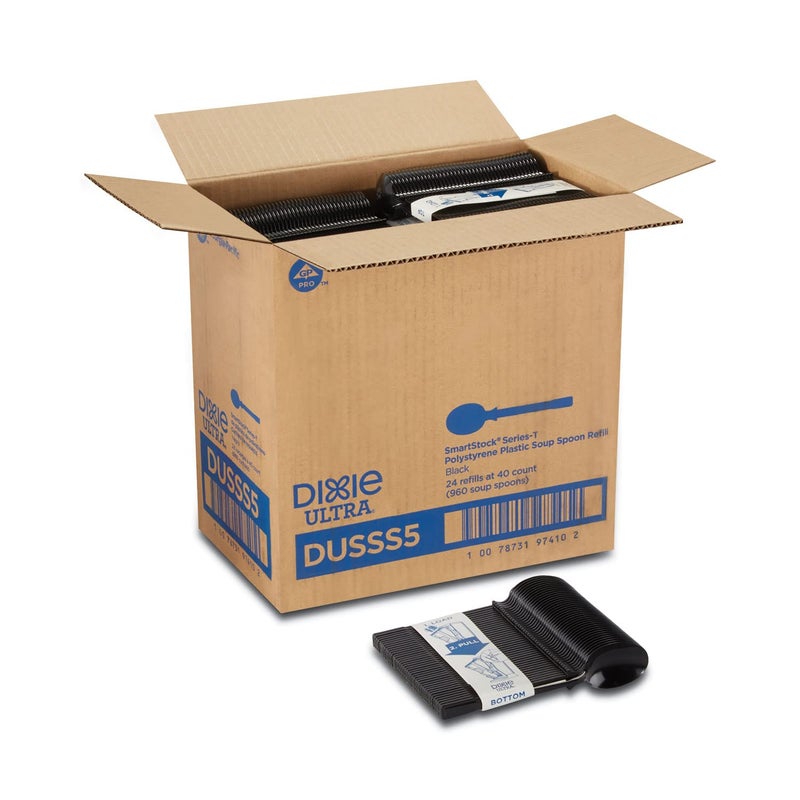 Dixie Dixie Ultra SmartStock SeriesT Polystyrene Soup Spoon Refill Black 960Carton DUSSS5 