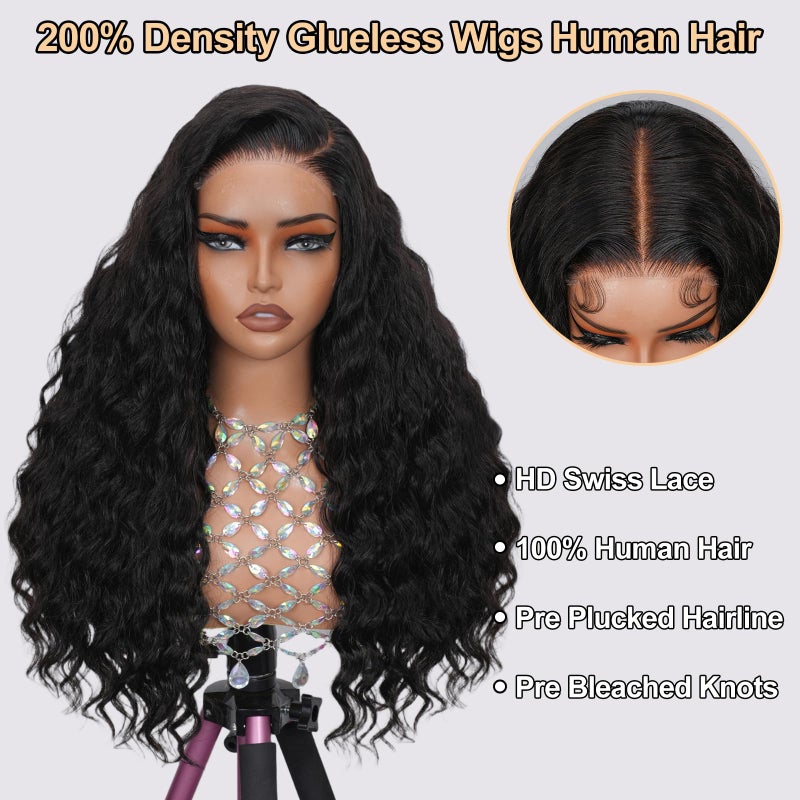 ROYAL IMPRESSION 28 Inch Loose Wave Wear And Go Glueless Wigs Human Hair Pre Plucked Pre Cut 200% Density 5x5 Loose Deep Wave HD Closure Wigs 100% Real Human Hair Wigs No Synthetic Blend Reusable 3X Longer Lifespan - Image 2