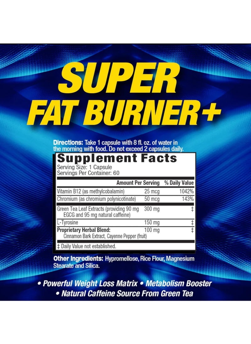Maximum Human Performance Super Fat Burner Plus 60 Capsules - 60 Servings  - Image 3