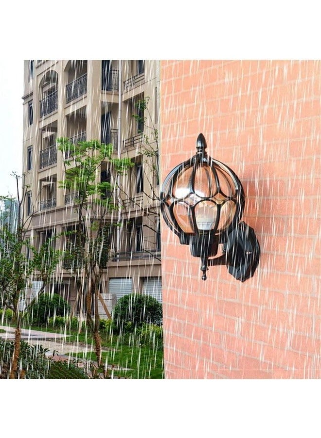 Classic Outdoor Wall Lamp, Black, 32x47cm, European Design for Balcony and Garden - Image 2