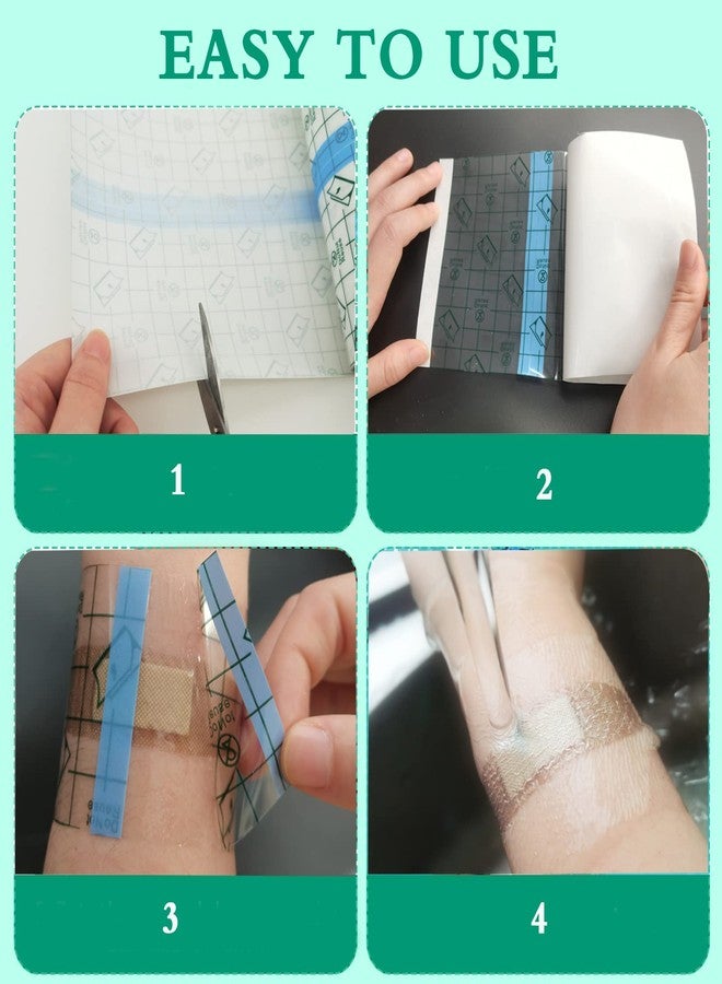 EPDPLAY Transparent Stretch Adhesive Bandage, Waterproof Clear Film Dressing Bandages, Adhesive Bandages Shower Shield Dressing Tape for Tattoos Swimming Showering (6 Inch x 1 Yard - Image 4