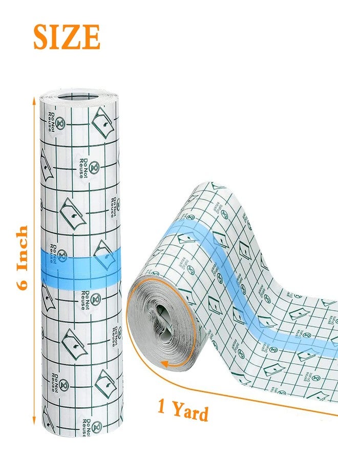 EPDPLAY Transparent Stretch Adhesive Bandage, Waterproof Clear Film Dressing Bandages, Adhesive Bandages Shower Shield Dressing Tape for Tattoos Swimming Showering (6 Inch x 1 Yard - Image 2