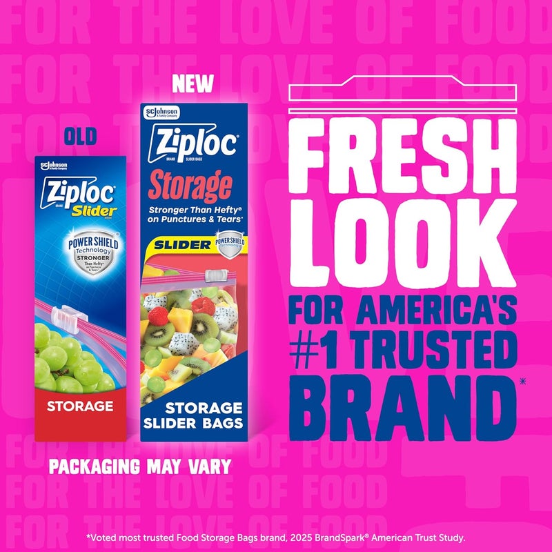 Ziploc Gallon Food Storage Slider Bags, Power Shield Technology for More Durability, 68 Count - Image 2
