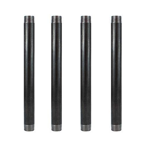 GeilSpace 3/4" × 12" Heavy Duty Pre-Cut Grey Metal Pipe, Industrial Steel Fits Standard 3/4 Inch Threaded Pipes and Fittings - Vintage DIY Industrial Shelving (3/4" × 12", Grey) - Image 1