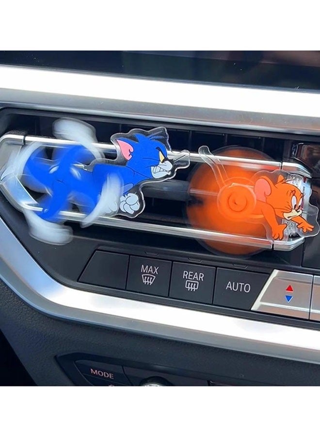 مشبك مخرج هواء السيارة، ديكور داخلي لطيف لمنفذ هواء القط والفأر (3 عبوات) - Image 4