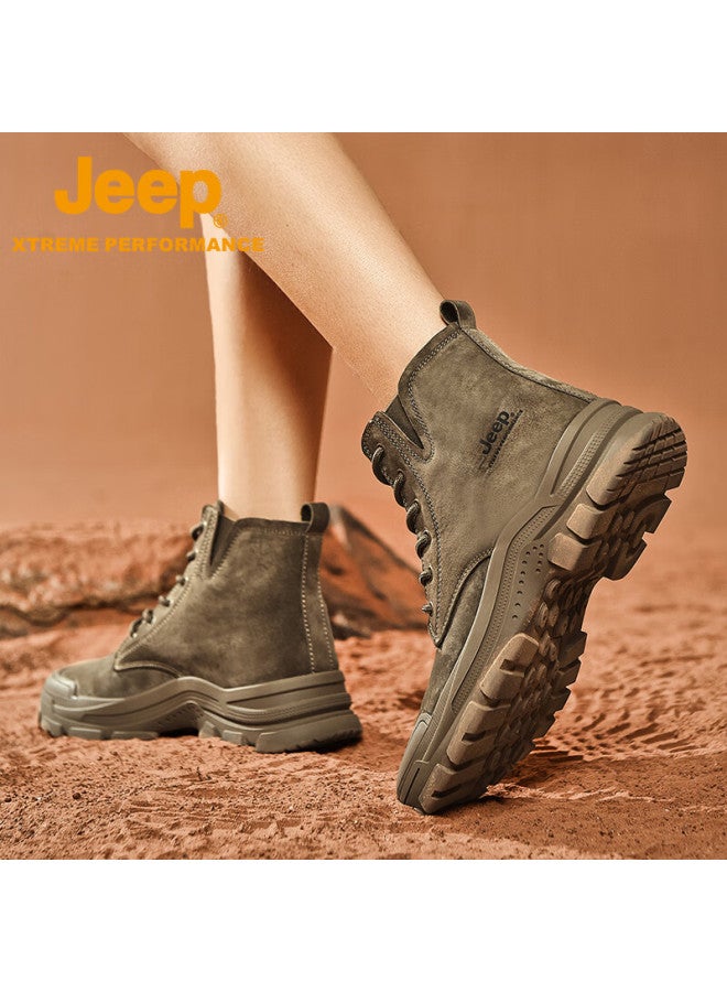 Jeep Women'S Hiking Shoes, Outdoor Sports Trekking Shoes, Women'S High-Top Work Casual Shoes, Non-Slip Wear-Resistant Off-Road Mountaineering Boots - Image 4
