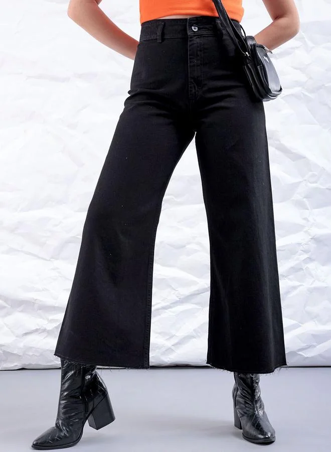 مرفوعة جينز بوت كت بحافة خام