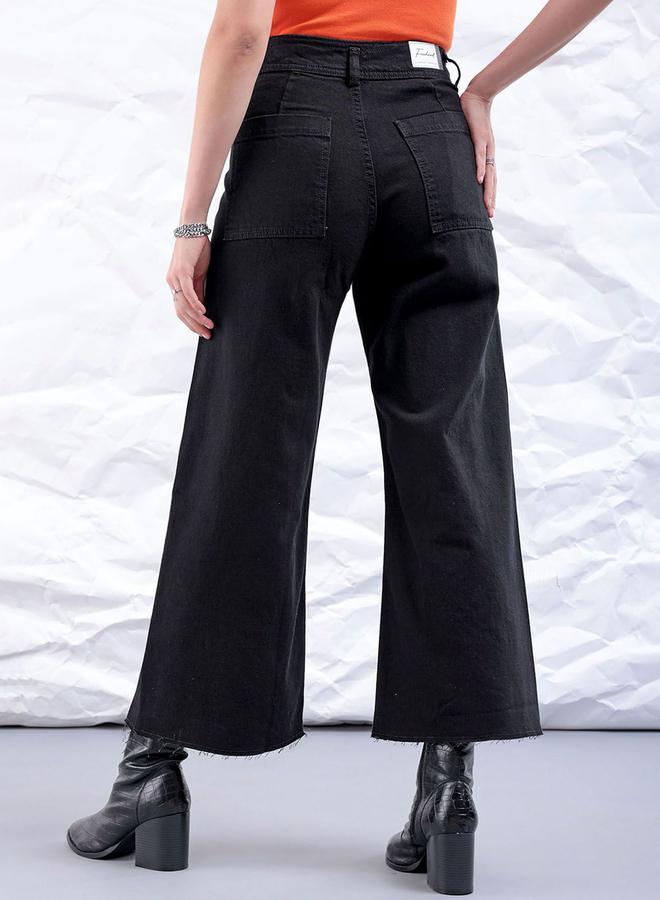 مرفوعة جينز بوت كت بحافة خام - Image 2