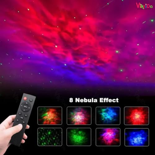 Vikrida Night Light Rabbit Sky Projector for Kids – 360° Rotating Lamp with 6 Films, 5 Colours and 1200mAh Rechargeable Battery. - Image 5