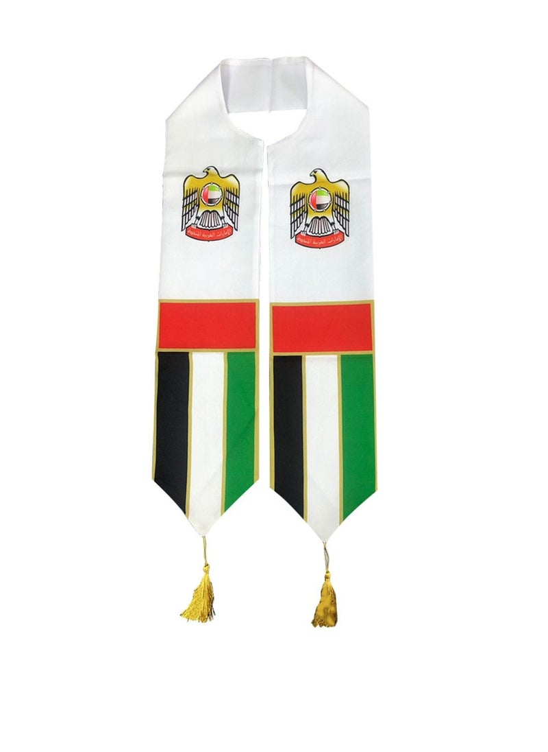 Yuwell - UAE Scarf UAE National Day Flag Scarf For Adults 158X16CM - Image 1