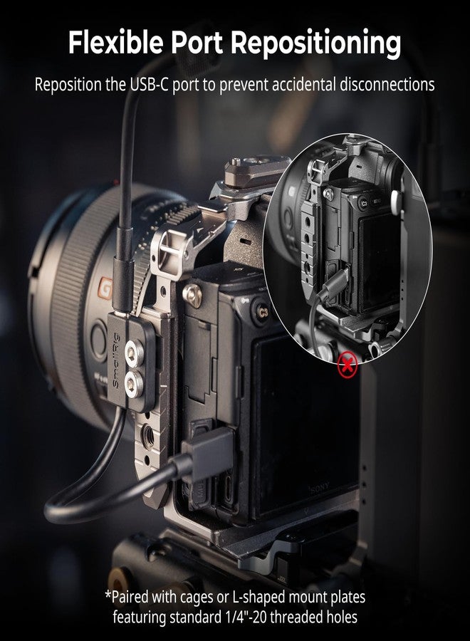 SMALLRIG USB-C Male to Female Data Cable (7.9 inch), 240W Fast Charging / 20Gbps Data Transfer, for Camera Cages & L-Shaped Plates, USB 3.2 Gen 2x2-5078 - Image 4