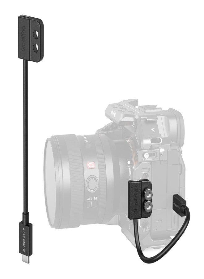 SMALLRIG USB-C Male to Female Data Cable (7.9 inch), 240W Fast Charging / 20Gbps Data Transfer, for Camera Cages & L-Shaped Plates, USB 3.2 Gen 2x2-5078 - Image 1
