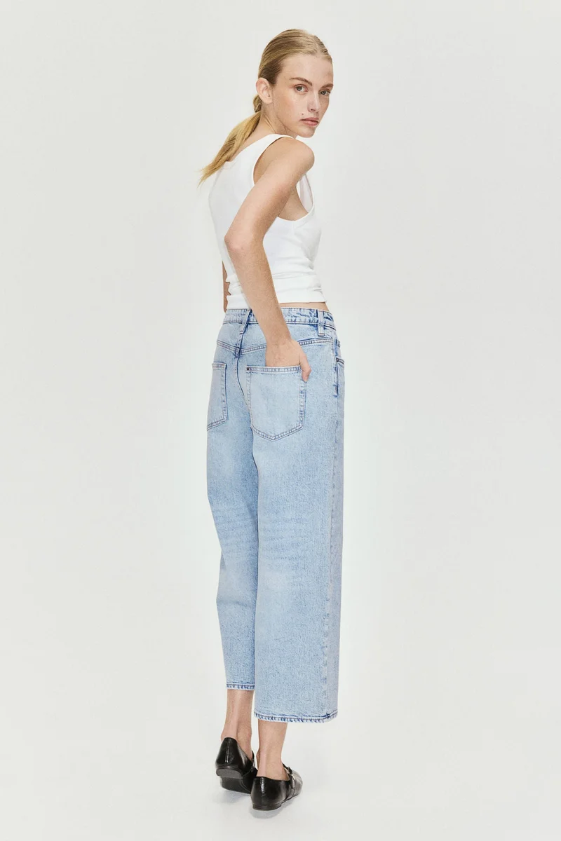 H&M Wide High Cropped Jeans