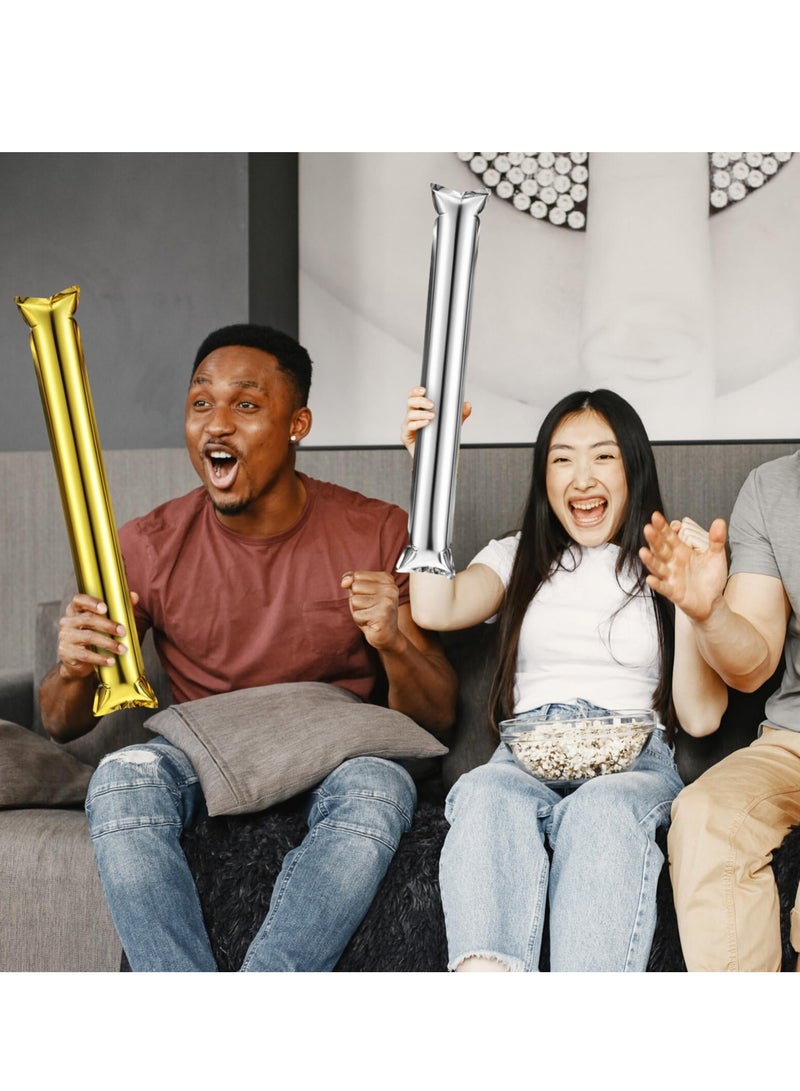 Excefore Thunder Sticks Team Spirit Boom Sticks, 24Pcs Cheering Sticks Plastic Inflatable Noise Makers Cheerleading Spirit Stick Clapper for Football Game Party Sport Events - Image 5