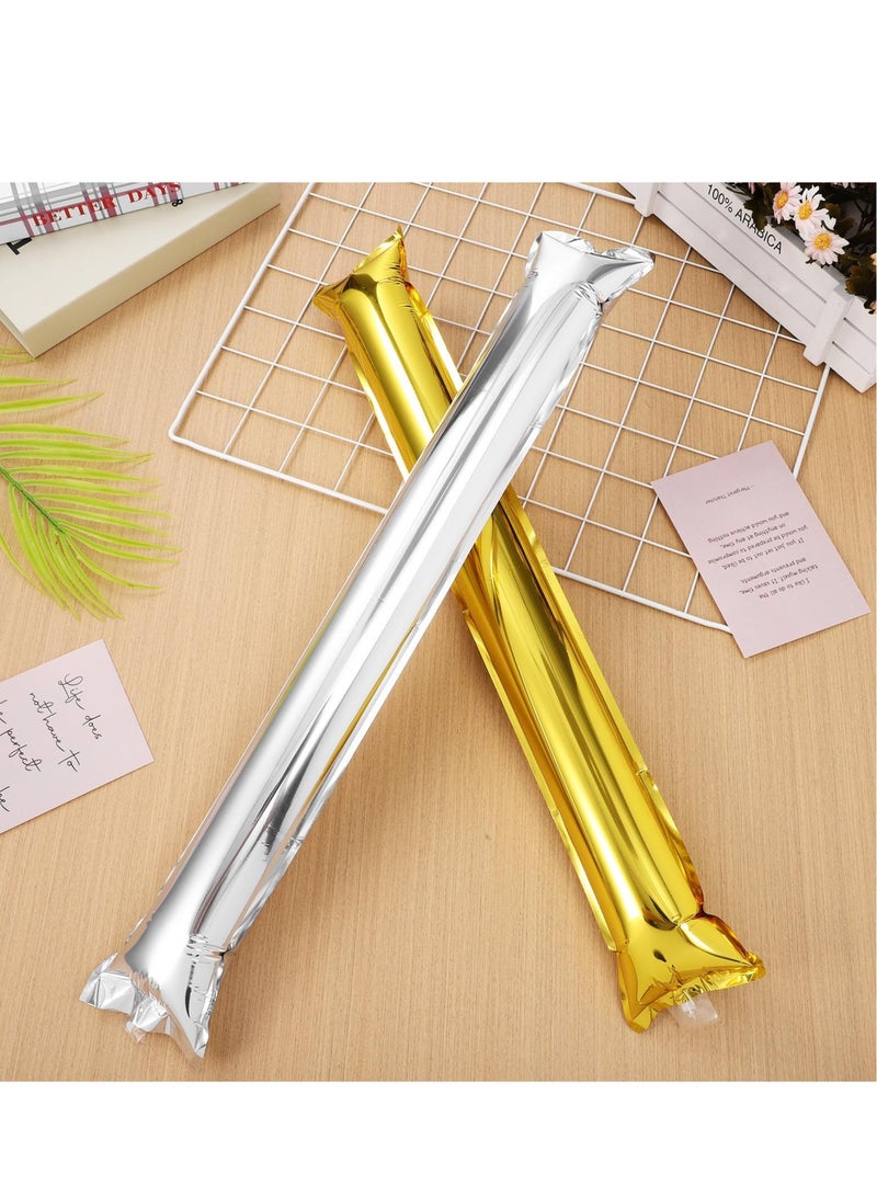 Excefore Thunder Sticks Team Spirit Boom Sticks, 24Pcs Cheering Sticks Plastic Inflatable Noise Makers Cheerleading Spirit Stick Clapper for Football Game Party Sport Events - Image 3