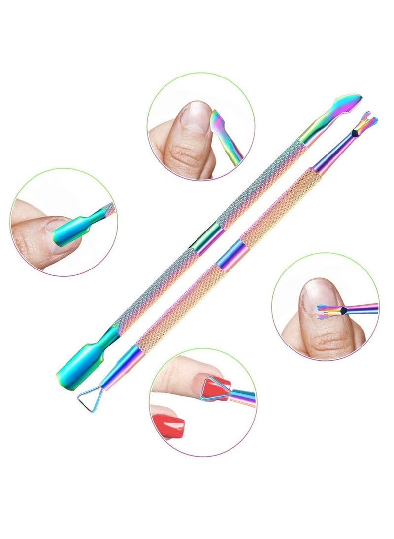 GlamKit Cuticle Trimmer Cuticle Remover with Cuticle Pusher, Professional Stainless Steel Durable Pedicure Manicure Tools, Cutter Nipper Scissor Clipper for Fingernails and Toenails Dead Skin (Multicolour) - Image 4