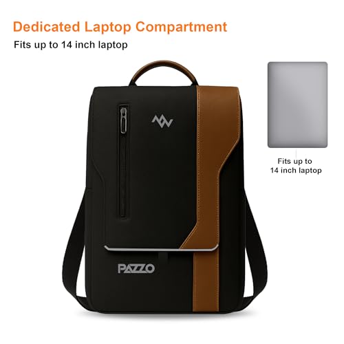 PAZZO PU Leather Premium Professional Messenger Bag | Upto 14" | Water Resistant| Multiple Organisers|Travel Office Bag for Men & Women| Unisex College Sling Cross Body Shoulder Bag for Boys and Girls - Image 4