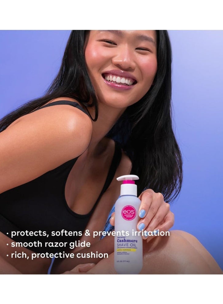 EOS Cashmere Skin Collection Shaving Oil - Vanilla & Cashmere scent, Entire Bikini Approved, 6 fl oz - Image 3