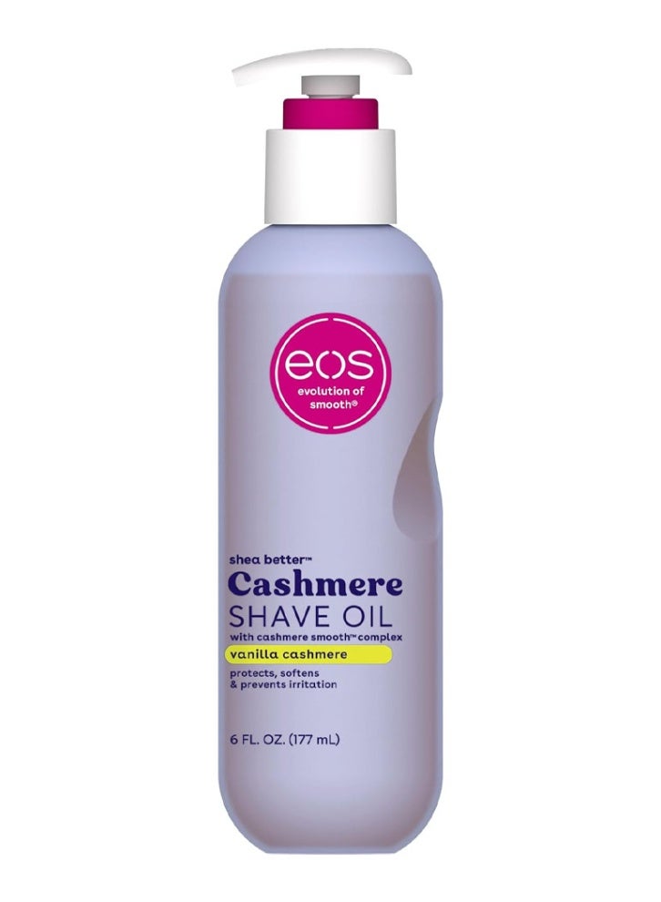 EOS Cashmere Skin Collection Shaving Oil - Vanilla & Cashmere scent, Entire Bikini Approved, 6 fl oz - Image 1