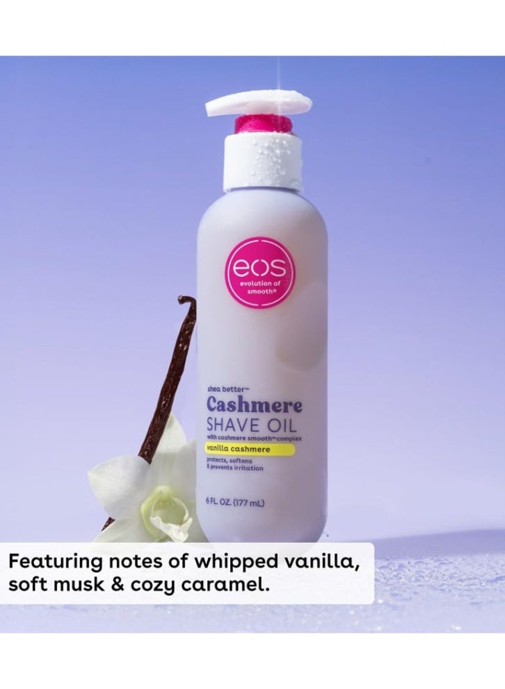 EOS Cashmere Skin Collection Shaving Oil - Vanilla & Cashmere scent, Entire Bikini Approved, 6 fl oz - Image 2
