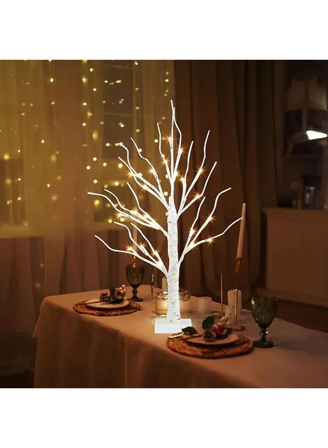 24LED شجرة البتولا البيضاء ضوء اصطناعي عيد الميلاد هالوين ديكور الرومانسية الجو - Image 2