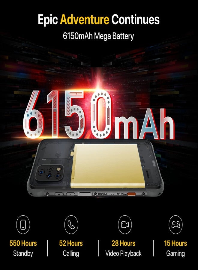 UMIDIGI Bison X10S Rugged Unlocked Smartphones,4GB+64GB Android 11 IP68/IP69K Waterproof Shockproof Phone T310 Camera 6.53" FHD+ 6150mAh Fast Charge NFC Global Version Rugged Smartphone - Image 3