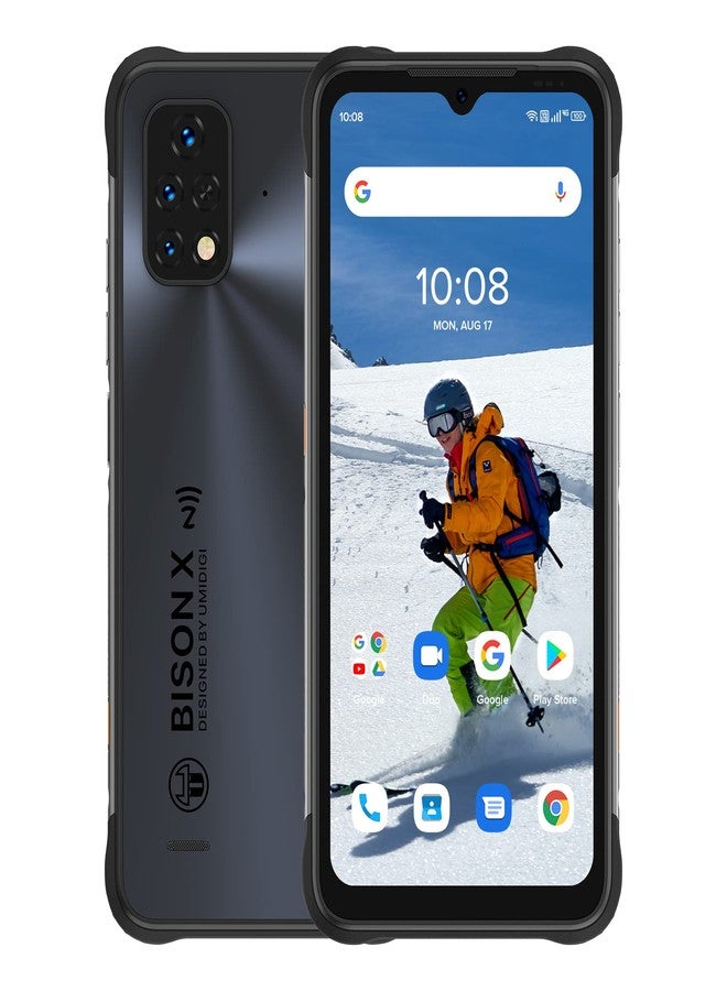 UMIDIGI Bison X10S Rugged Unlocked Smartphones,4GB+64GB Android 11 IP68/IP69K Waterproof Shockproof Phone T310 Camera 6.53" FHD+ 6150mAh Fast Charge NFC Global Version Rugged Smartphone - Image 1