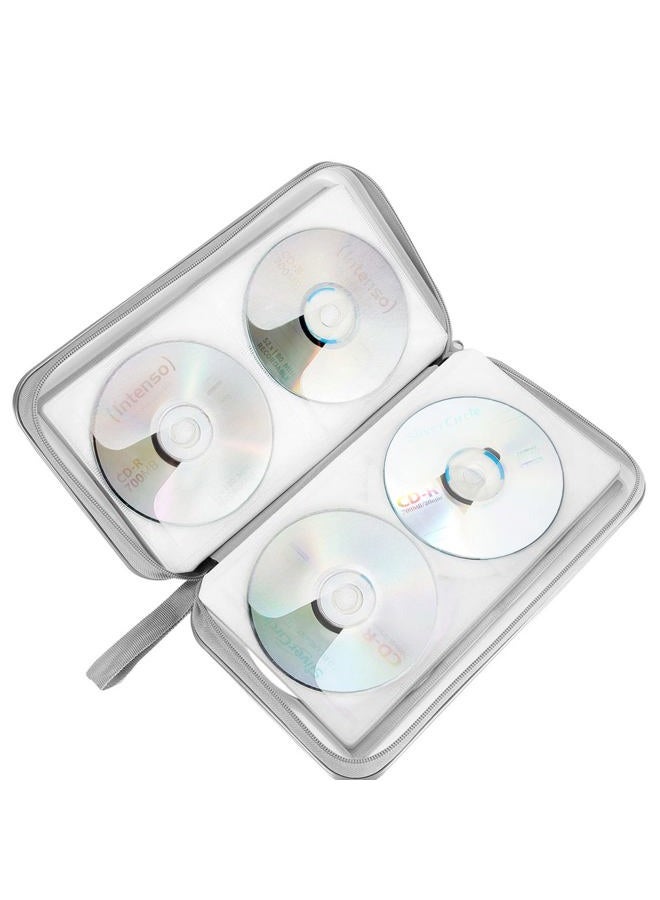 Siveit 80 Capacity Heavy Duty CD/DVD Wallet Binder, Storage, Case, Bag, Holder, Booklet (White) - Image 5