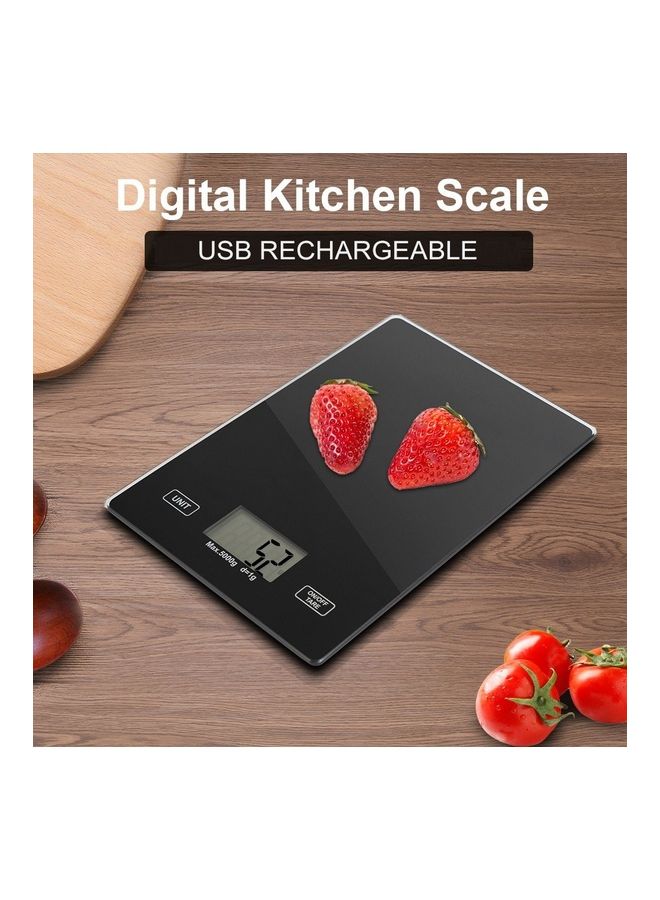 NIBEMINENT USB Rechargeable Digital Kitchen Food Scale Black - Image 1
