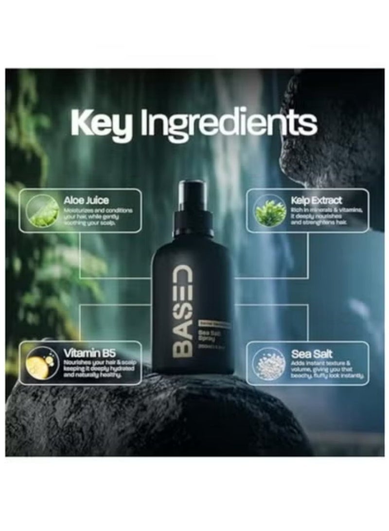 Based Sea Salt Texturizing Spray 6 oz – Natural Beach Waves & Volume with Kelp & Vitamin B5 | Lightweight Non-Greasy Sulfate & Paraben Free - Image 5