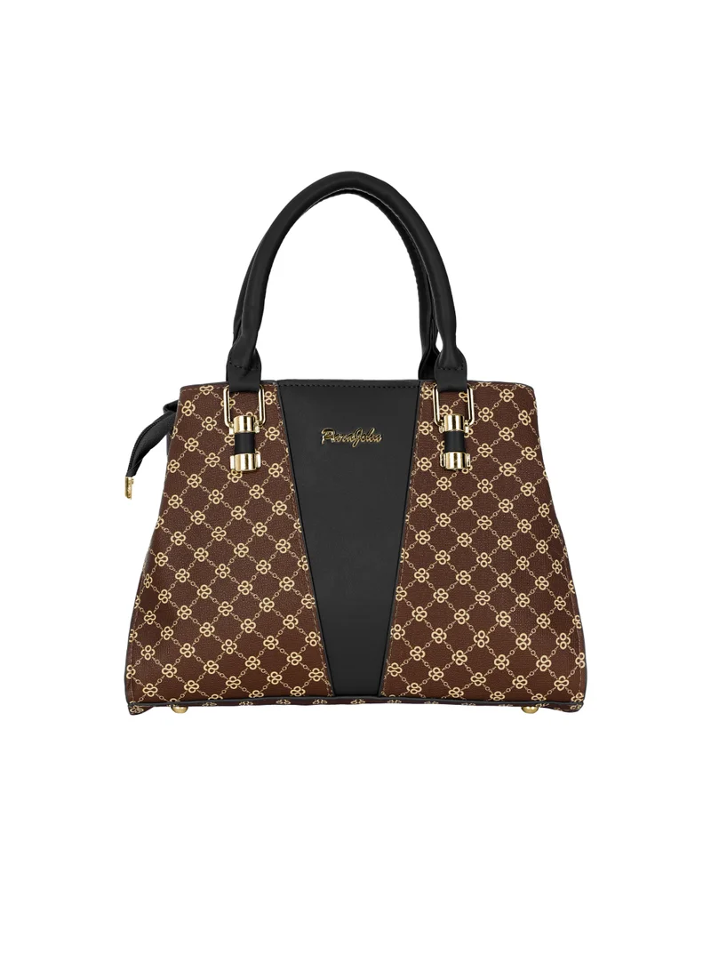 PARAJOHN Para John Women Handbag – PU Leather Structured Tote Bag with Dual Handles & Detachable Strap, Pattern Design