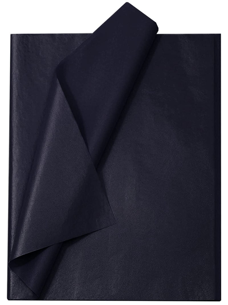 Ueerdand 105 Sheets Black Tissue Paper for Packaging Gift Wrapping Craft Papers Bulk for DIY Artworks Flower Decoration 12 x 20 Inches