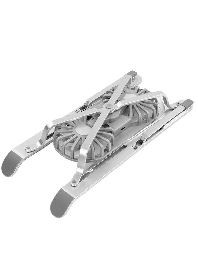 Generic S400 Pro Aluminum Alloy Laptop Stand with Fans Folding Adjustable Lightweight Durable  - Image 2