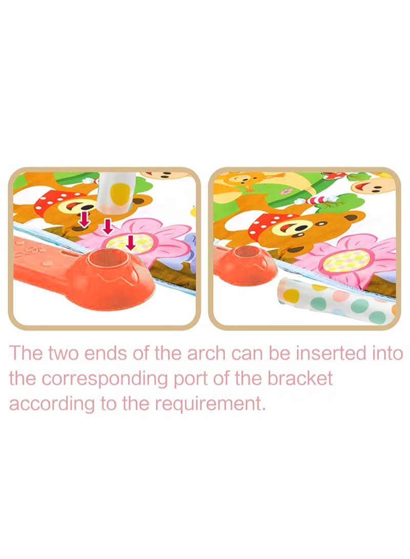 Sharpdo Play Mat With Pedal Piano Fun and Safe Kids Fitness Rack Indoor Gym for Kids Set Adjustable Children's for Home Exercise Kids Fitness - Image 3