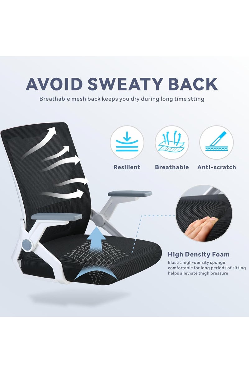 AIWANTO Ergonomic Office Chair with Lumbar Support – Height Adjustable, Swivel, Breathable Mesh Back & Comfortable Seat for Home or Work  - Image 2