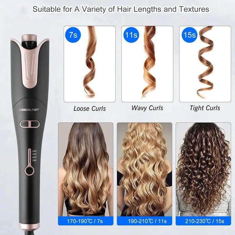 ليسكولتون جهاز تجعيد الشعر Lescolton Automatic Curling Iron Innovative Large Curl Professional Hair Curler Automatic Curling Styling Tool for All Ages - Image 3