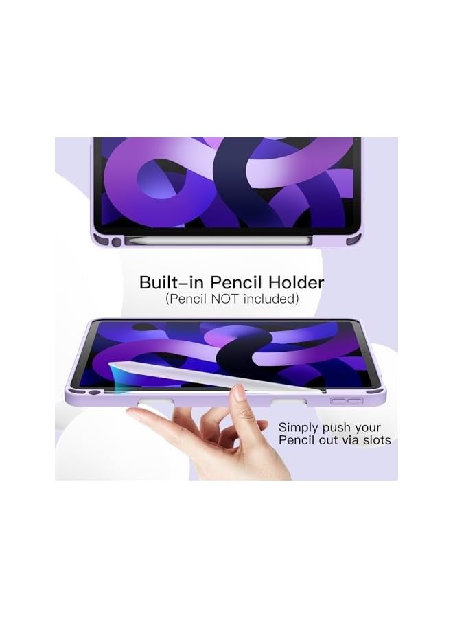 Jetech Case for iPad Air 11-Inch M2 (2024), iPad Air 5/4 (2022/2020 5th/4th Generation 10.9-Inch) with Pencil Holder, Slim Tablet Cover with Soft TPU Back, Auto Wake/Sleep (Purple) - Image 4